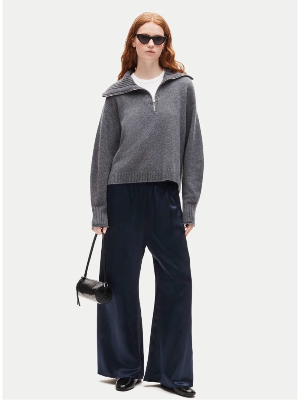 NWT J. Crew Tall Cosmo Pant Luster Charmeuse Navy Blue
